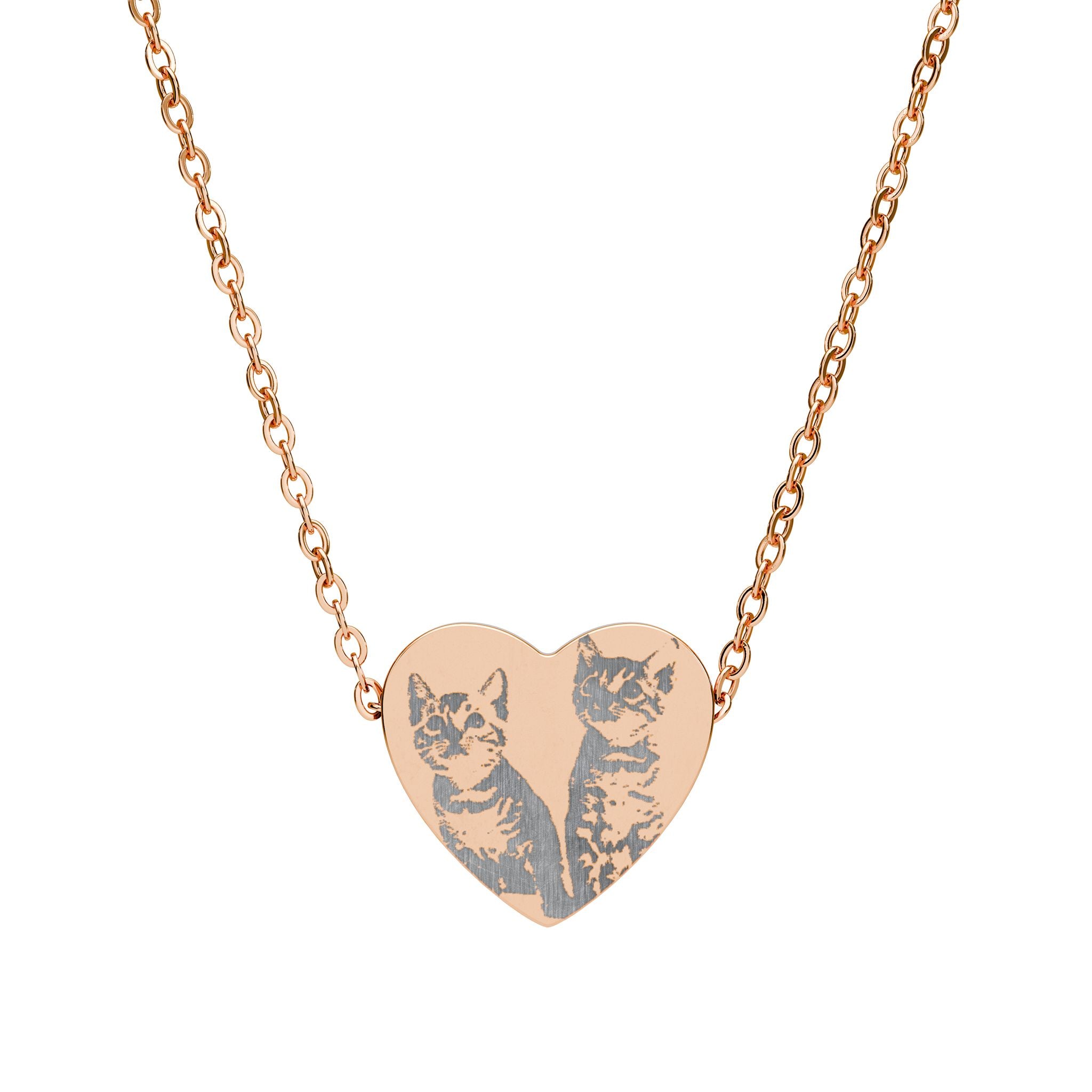 kitty engraved necklace