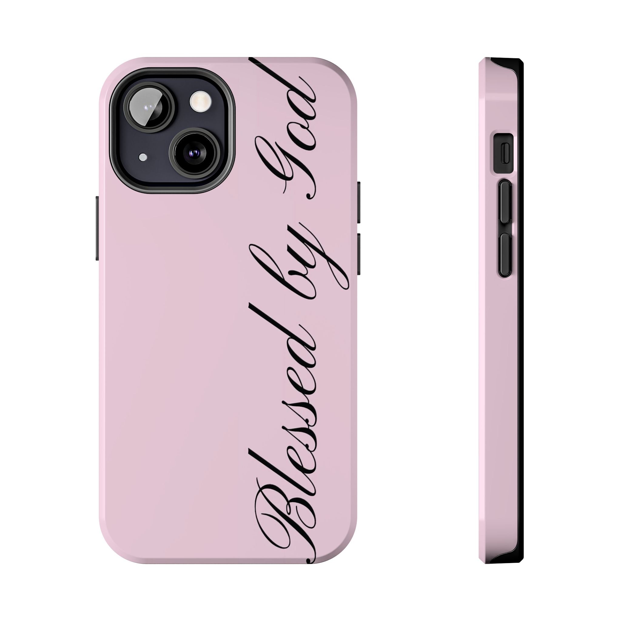 blessed by god phone case