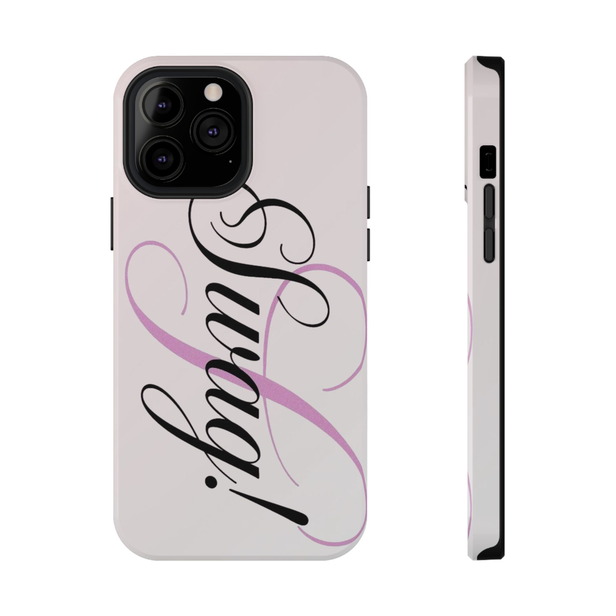 cursive phone case
