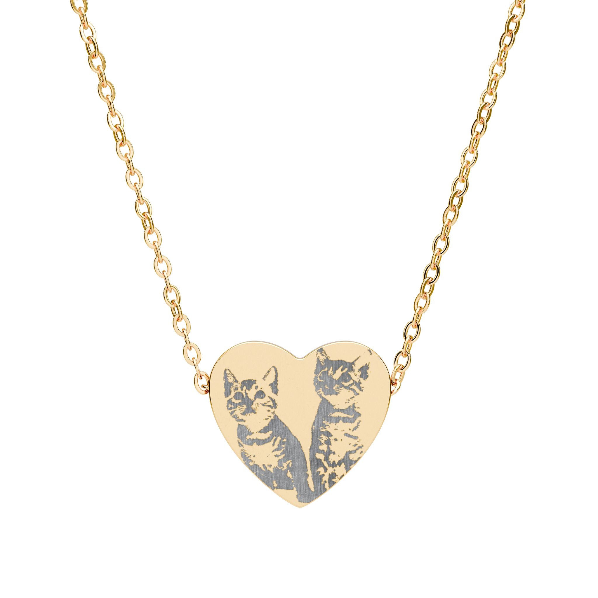 kitty engraved necklace