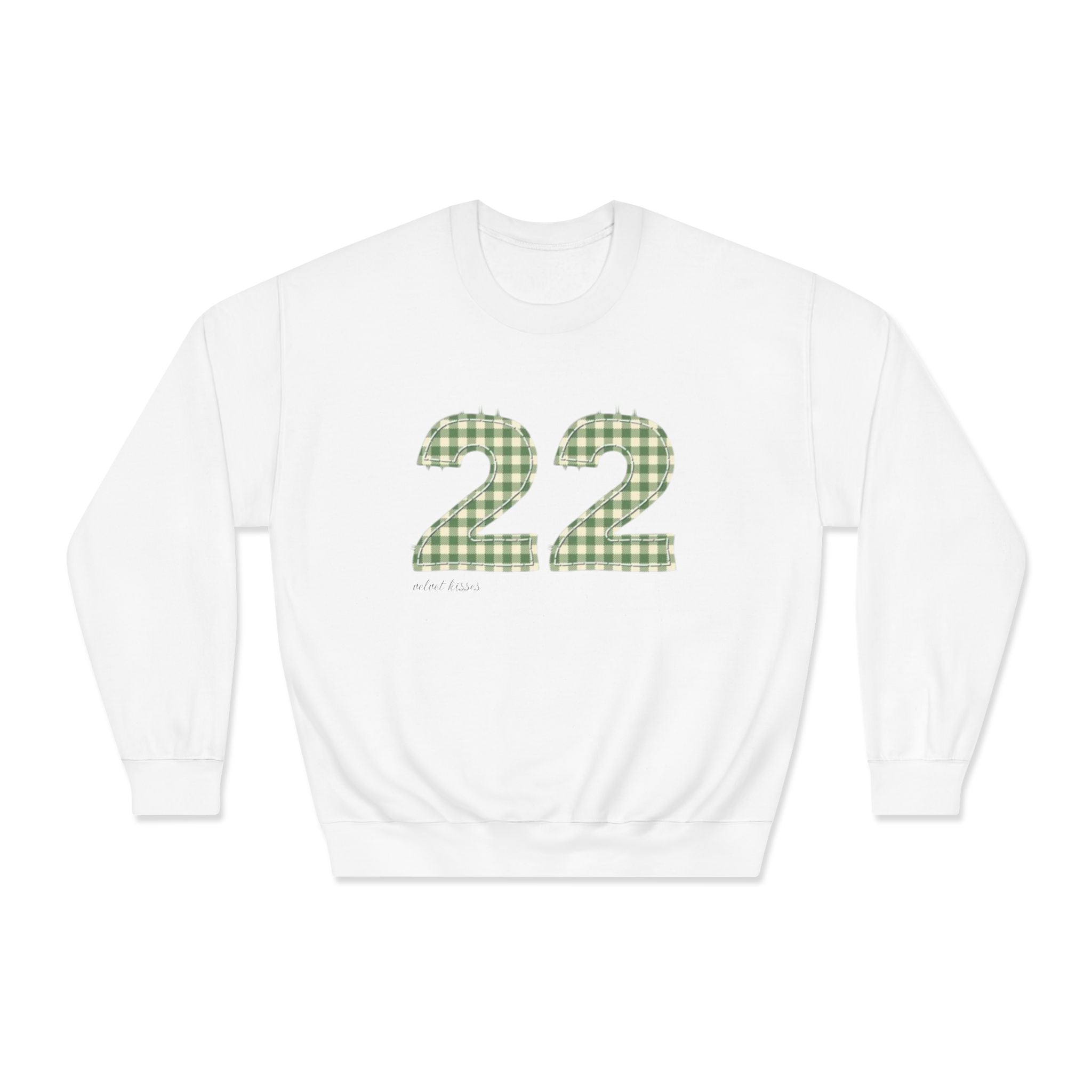 22 plaid crewneck
