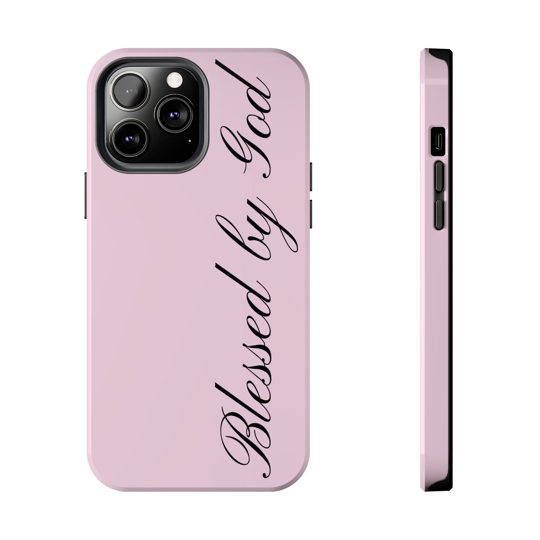 blessed by god phone case