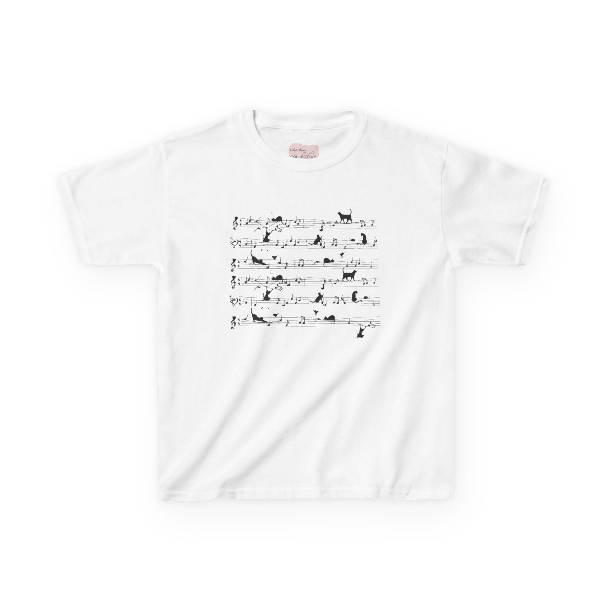 music notes baby tee