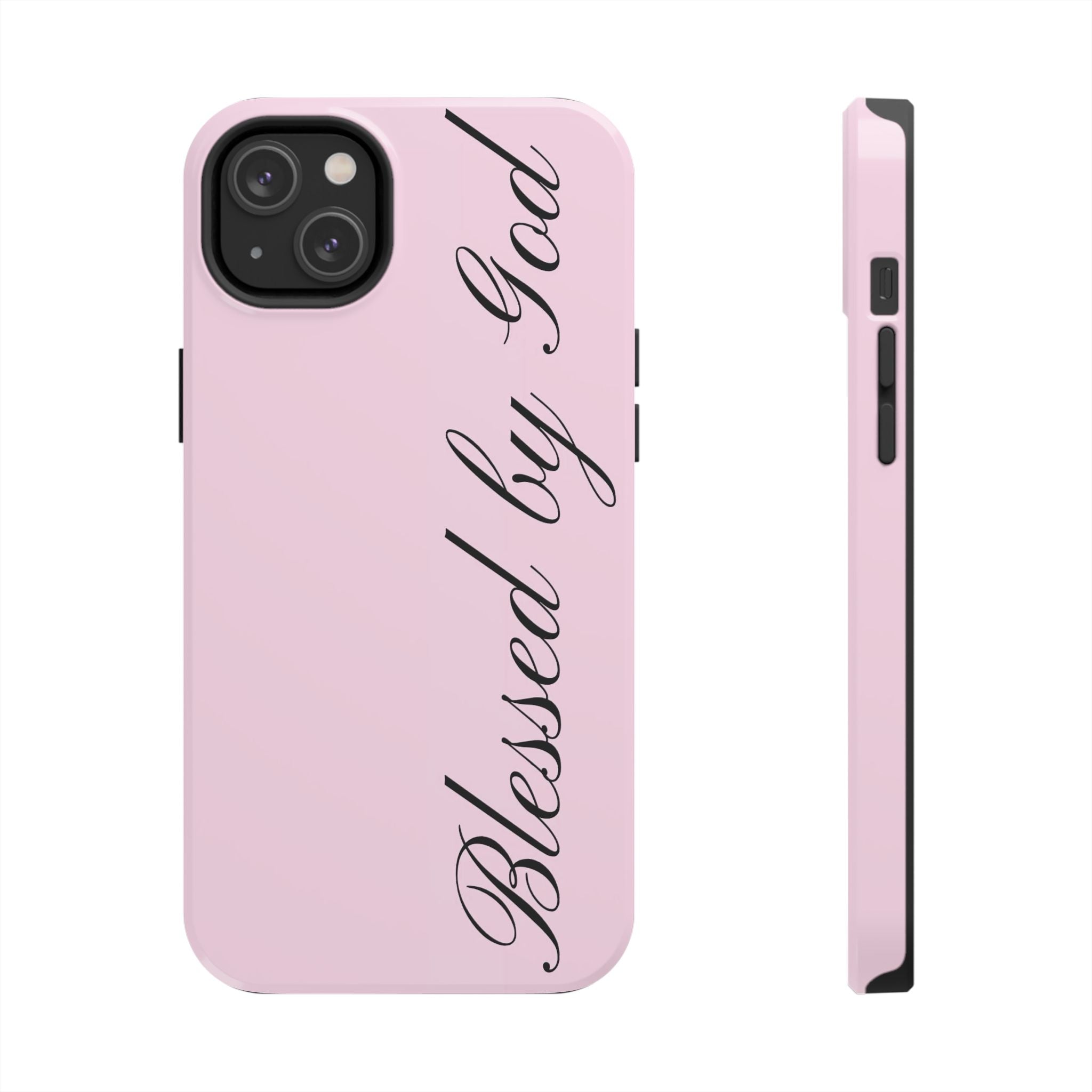 blessed by god phone case