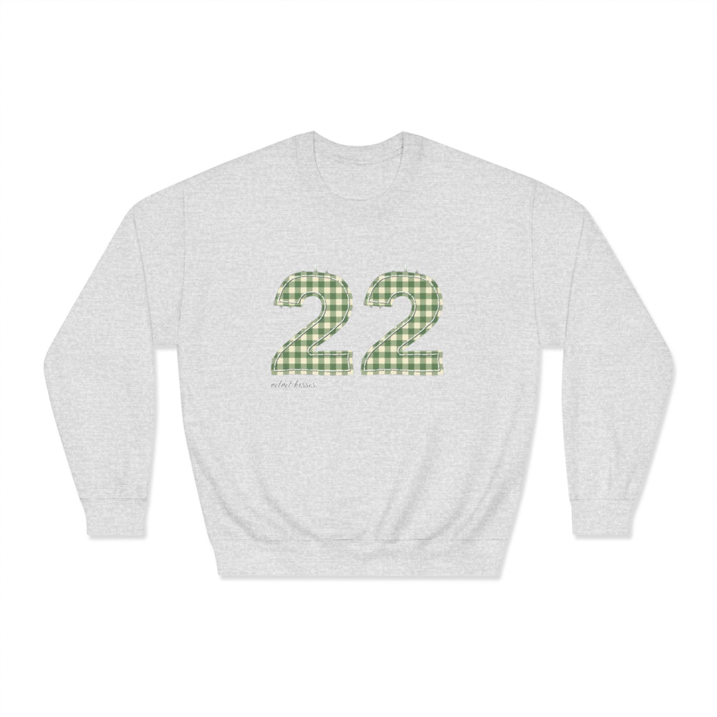 22 plaid crewneck