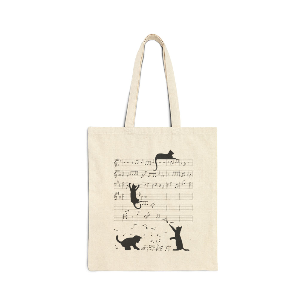 music notes tote bag