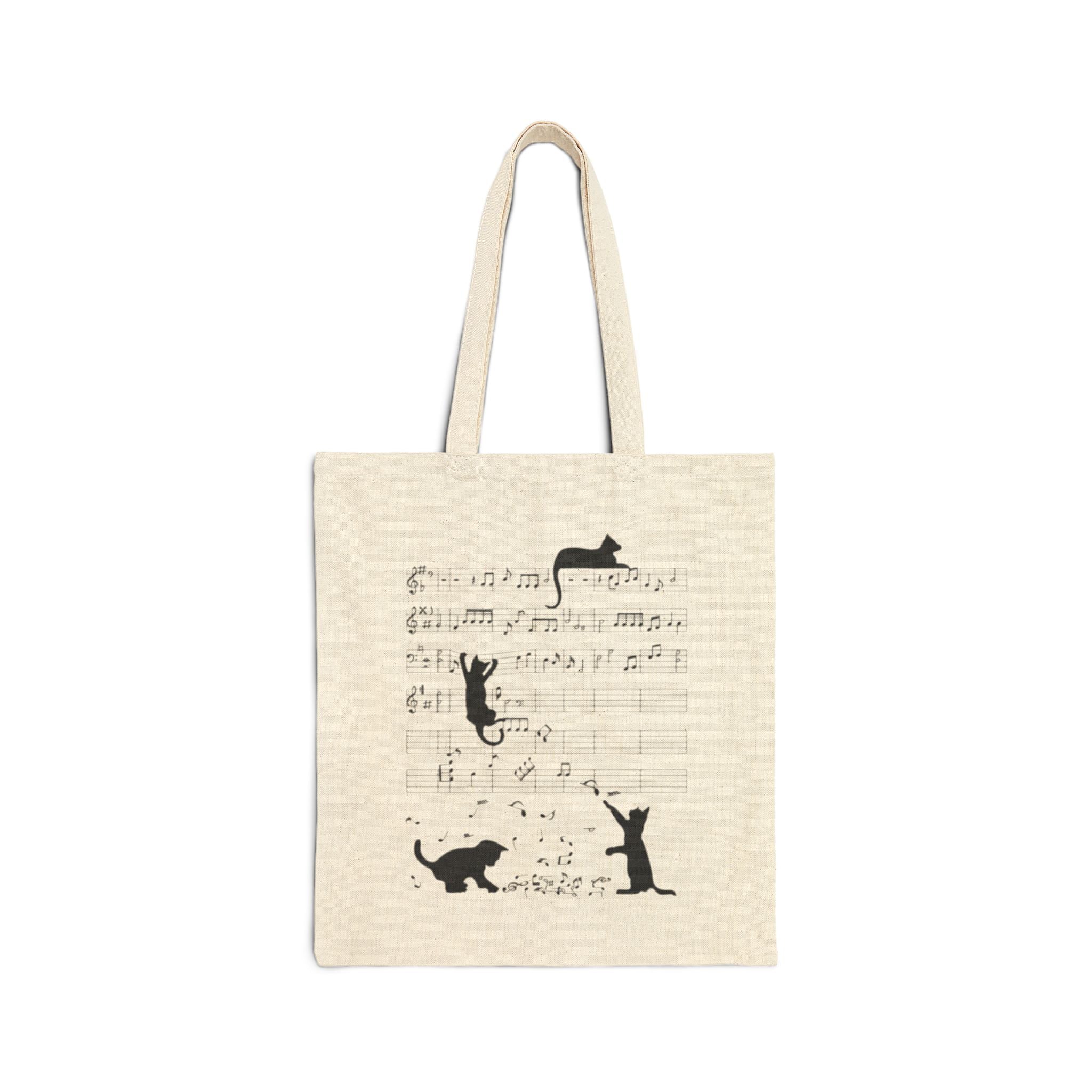 music notes tote bag