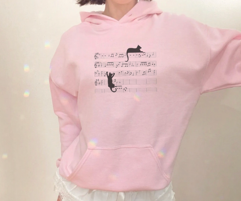 music notes hoodie