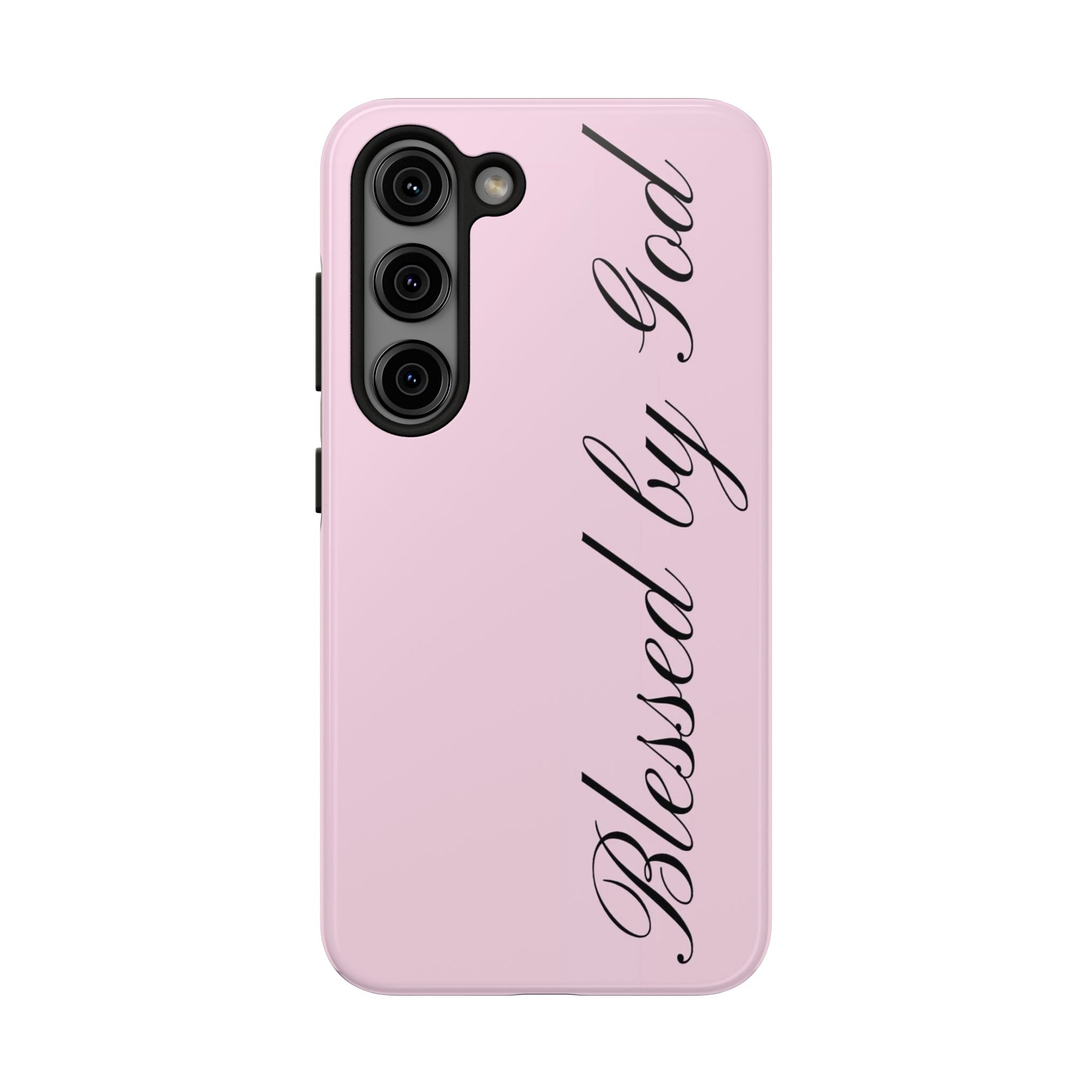 blessed by god phone case