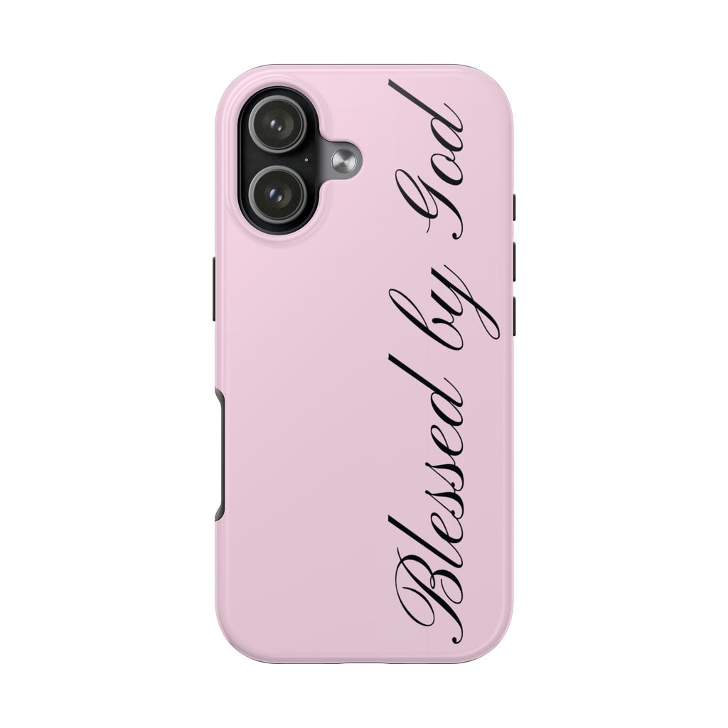 blessed by god phone case
