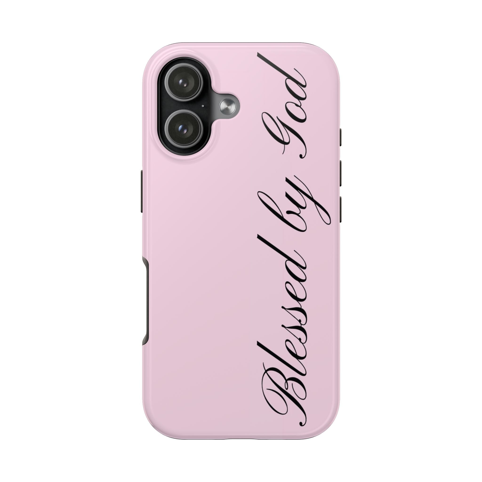 blessed by god phone case