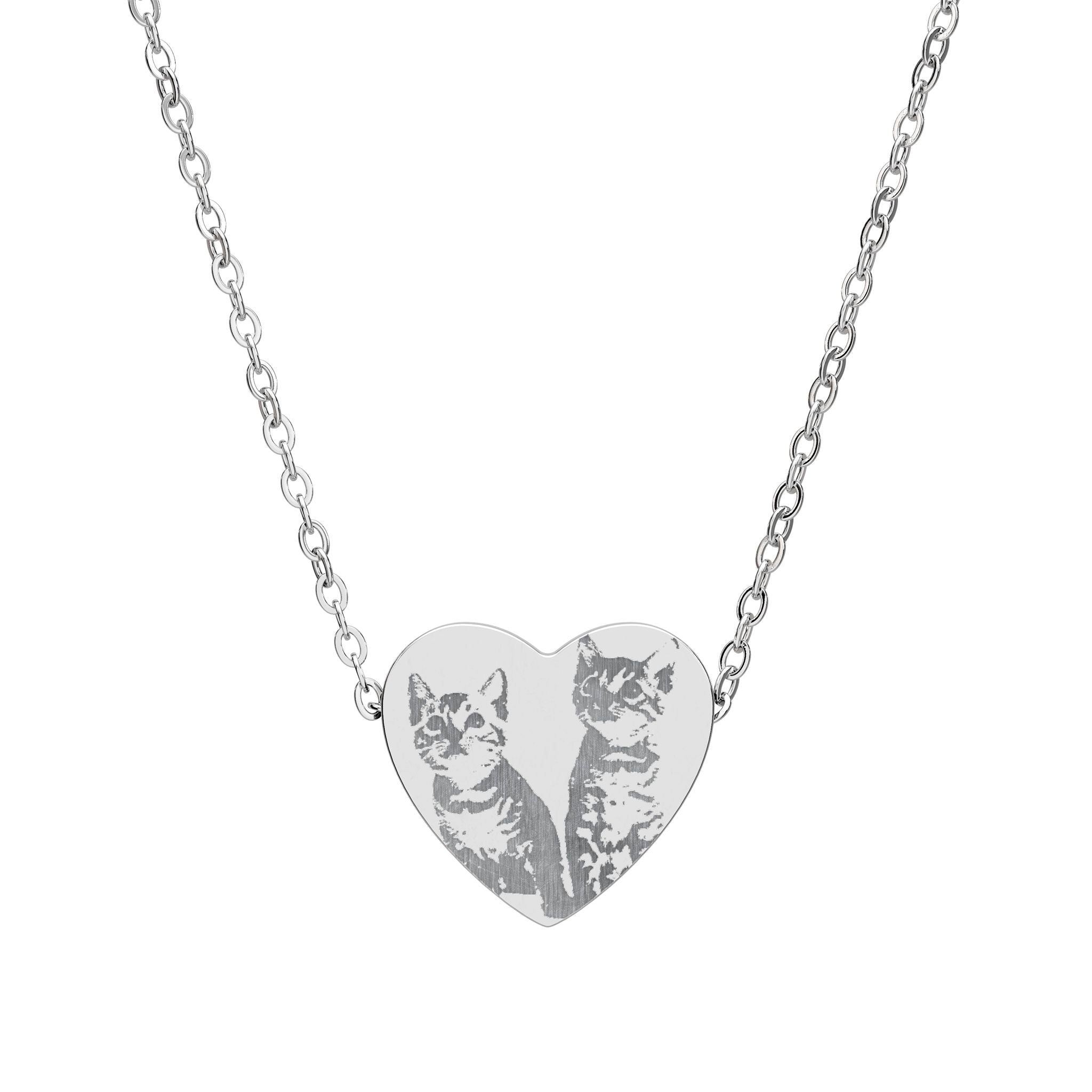 kitty engraved necklace