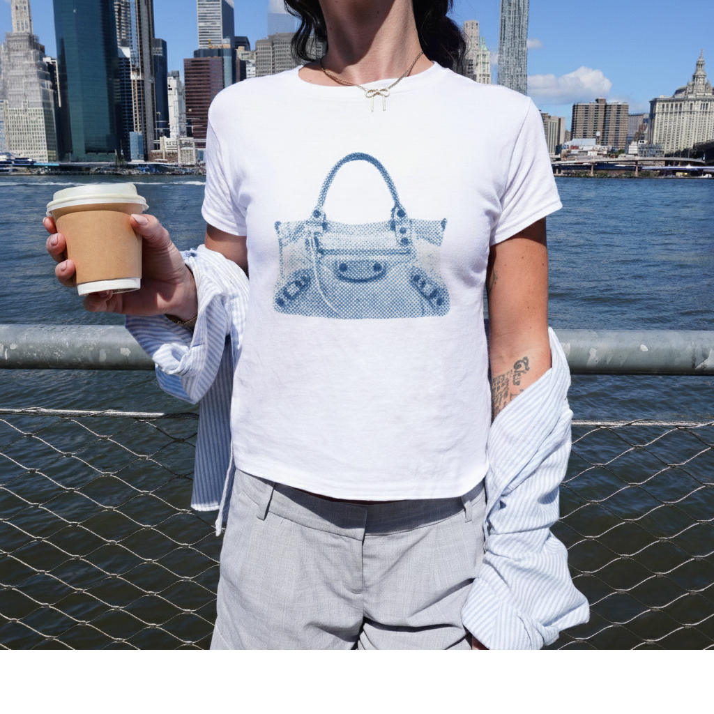she's in the city baby tee